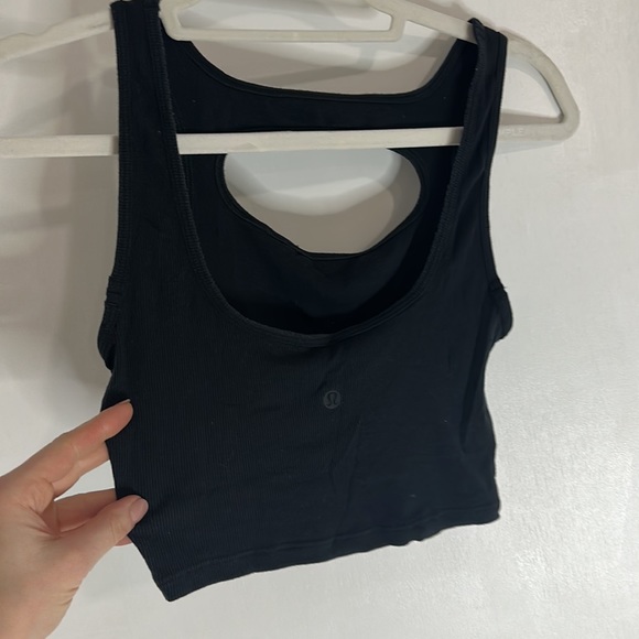 SOLD OUT lululemon scoop back, cut out front crop top - Picture 4 of 4